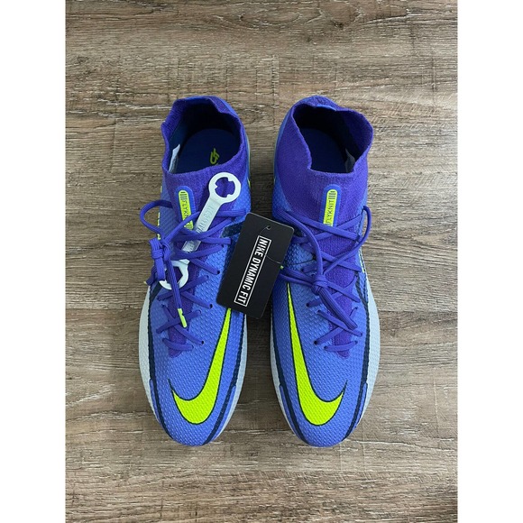 Nike Phantom GT2 Elite DF SG Pro Soccer Cleats Sapphire Volt Sz 13 DJ8040-571 - Picture 3 of 7